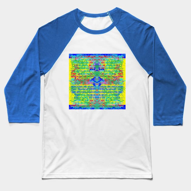 Colorful Words 1 Baseball T-Shirt by AbstractDigitalArt